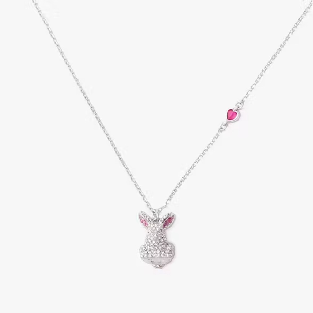 New $98 MSRP Kate Spade Starring Bunny Mini Pendant Necklace